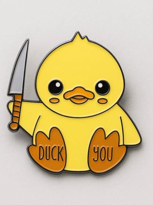 Значок металлический iLikeGift &quot;Killer duck&quot; 