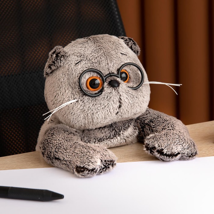 Мягкая игрушка "Кот Басик в очках " (27 см) 