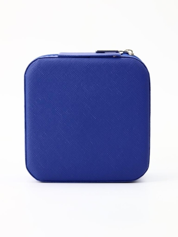 Шкатулка "Квадратная классика", темно-синяя
