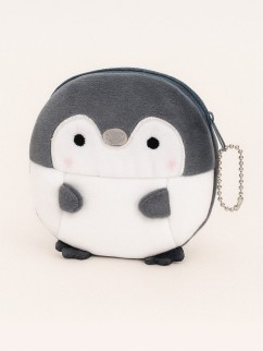 Кошелёк плюшевый &quot;Penguin&quot;, grey (12*10 см)