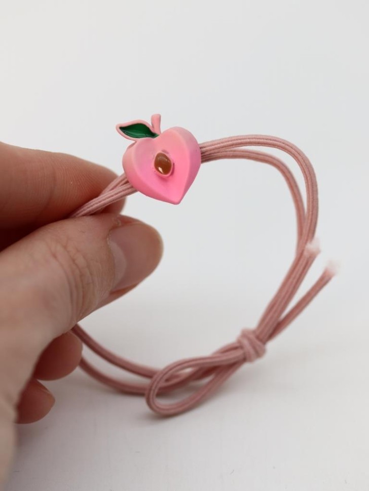 Резинка для волос GIRLY "Сочный фрукт", розовый