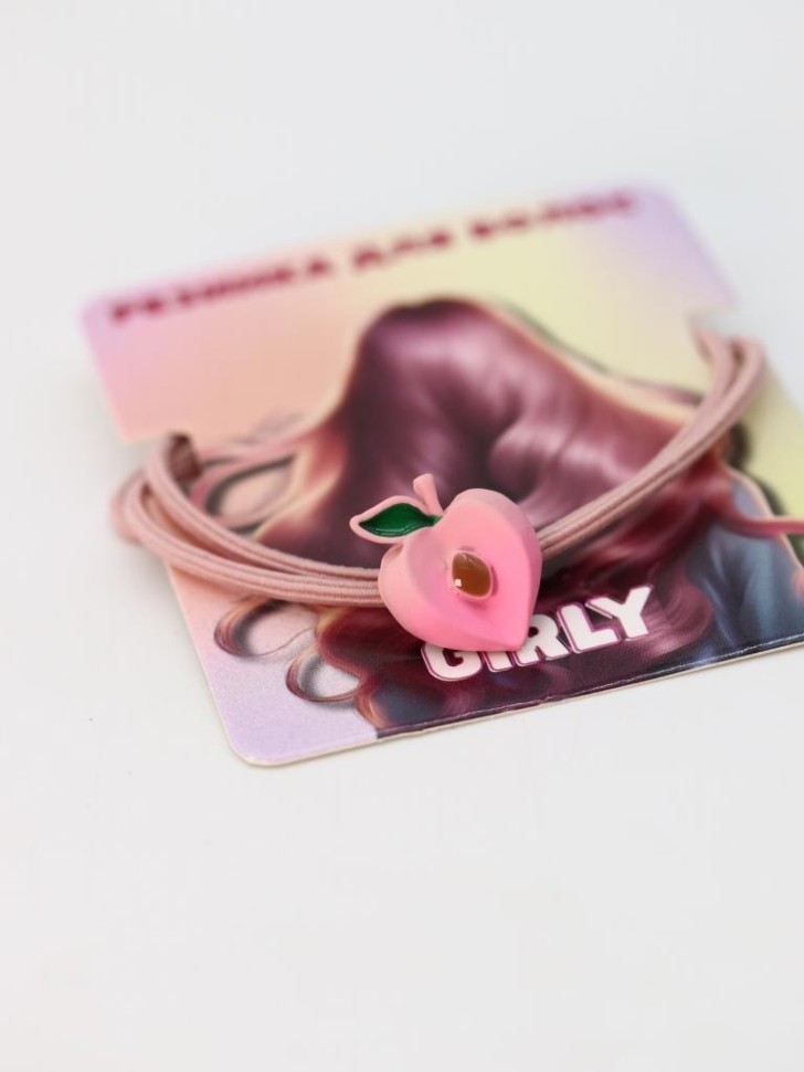 Резинка для волос GIRLY "Сочный фрукт", розовый