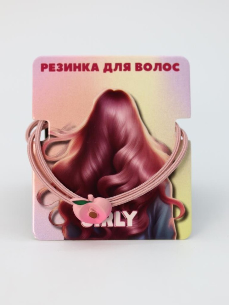 Резинка для волос GIRLY "Сочный фрукт", розовый