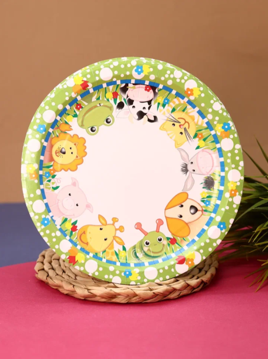 Набор бумажных тарелок 6 шт. &quot;Зверюшки&quot; (230 мм) 