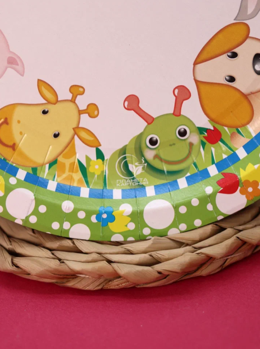 Набор бумажных тарелок 6 шт. &quot;Зверюшки&quot; (230 мм) 