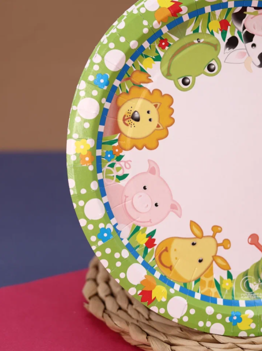 Набор бумажных тарелок 6 шт. &quot;Зверюшки&quot; (230 мм) 