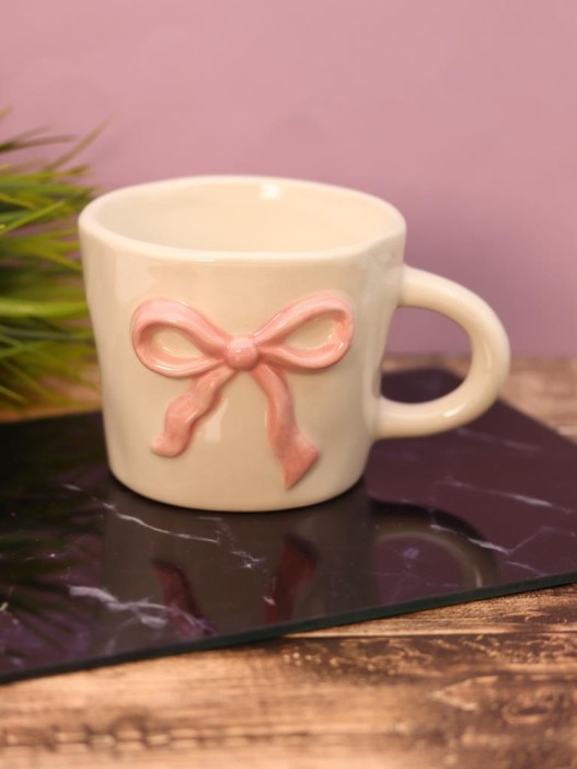 Кружка керамическая «Glamorous bow», pink (390 мл) 