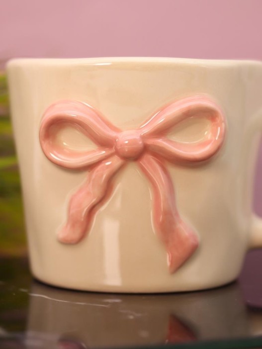 Кружка керамическая «Glamorous bow», pink (390 мл) 