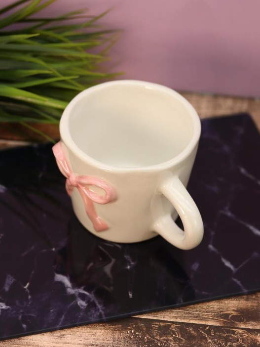 Кружка керамическая «Glamorous bow», pink (390 мл) 
