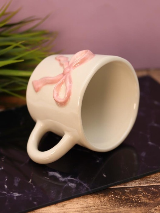 Кружка керамическая «Glamorous bow», pink (390 мл) 