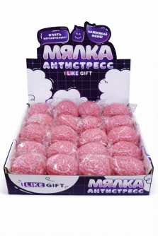 Мялка - антистресс "Мозги", шоу-бокс 12 шт.