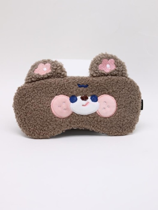 Маска для сна гелевая "Curly friends", dark brown 