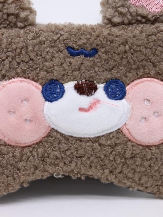 Маска для сна гелевая "Curly friends", dark brown 