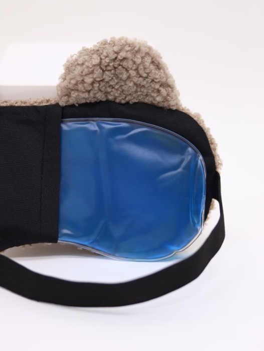 Маска для сна гелевая "Curly friends", dark brown 