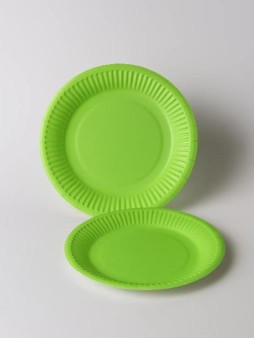 Набор бумажных тарелок 20 шт. "Party green" (180 мм)