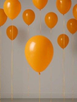 Набор воздушных шаров 10 шт. "Вне времени", оранжевый (25 см)