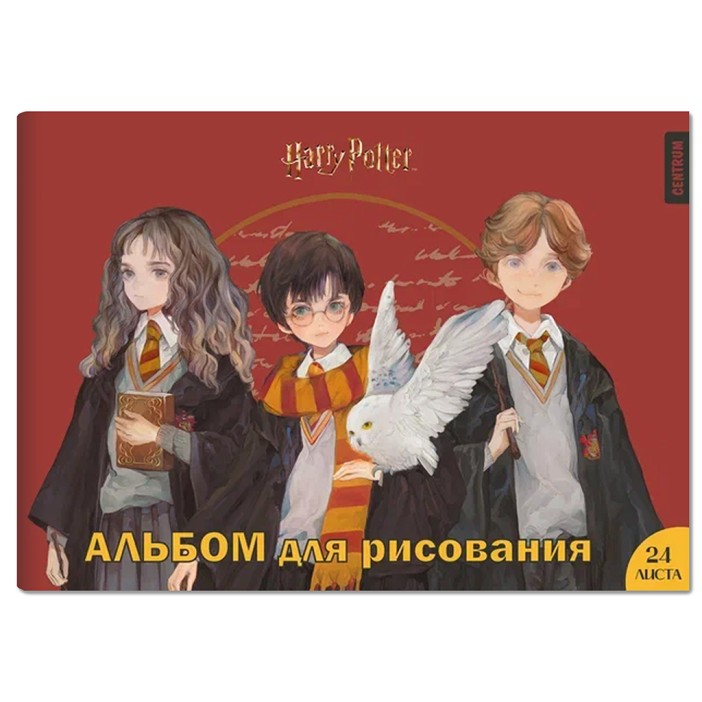 Альбом для рисования А4 "Гарри Поттер", 24 л на скрепке 