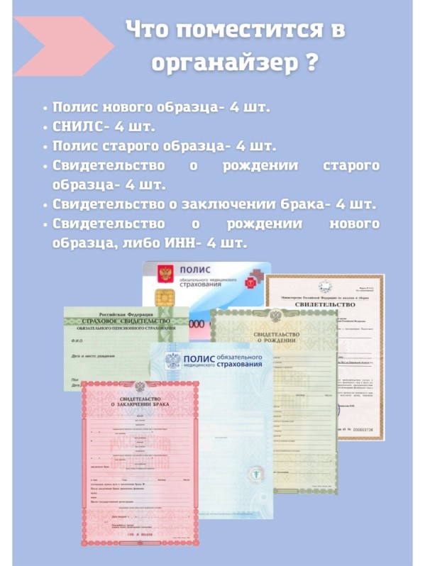 Органайзер для документов А4 Радужный Единорог (семейный)