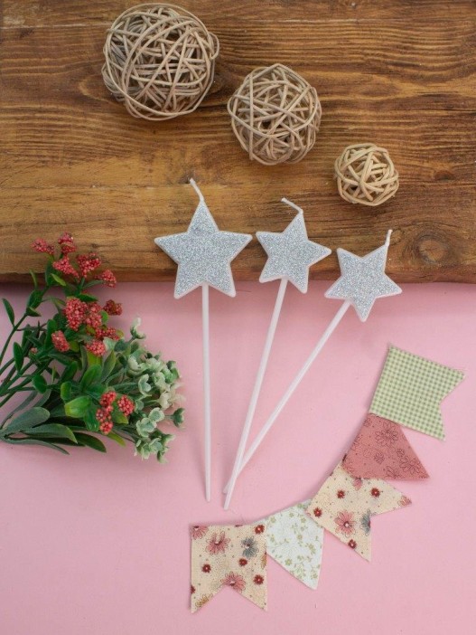 Набор свечей 3 шт. &quot;Shining star&quot;, (15,5 - 16,5 см) 