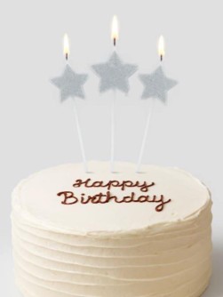 Набор свечей 3 шт. "Shining star", (15,5 - 16,5 см)