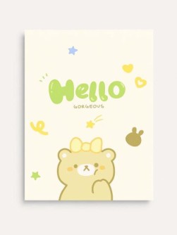 Зеркало "Hello bear", yellow