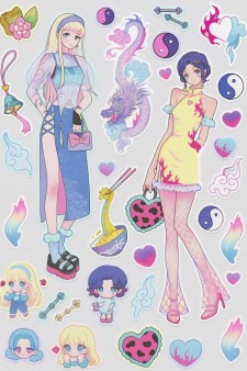 Наклейки "Anime girl purple"