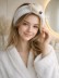 Повязка на голову GIRLY "Плюшевое сердечко", белая