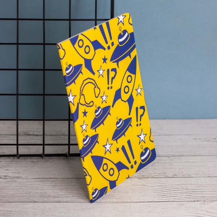 Тетрадь (A5) &quot;Aliens ufo&quot;, yellow (13.5*20.5) 