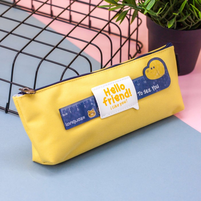 Пенал "Ruler animals", yellow 