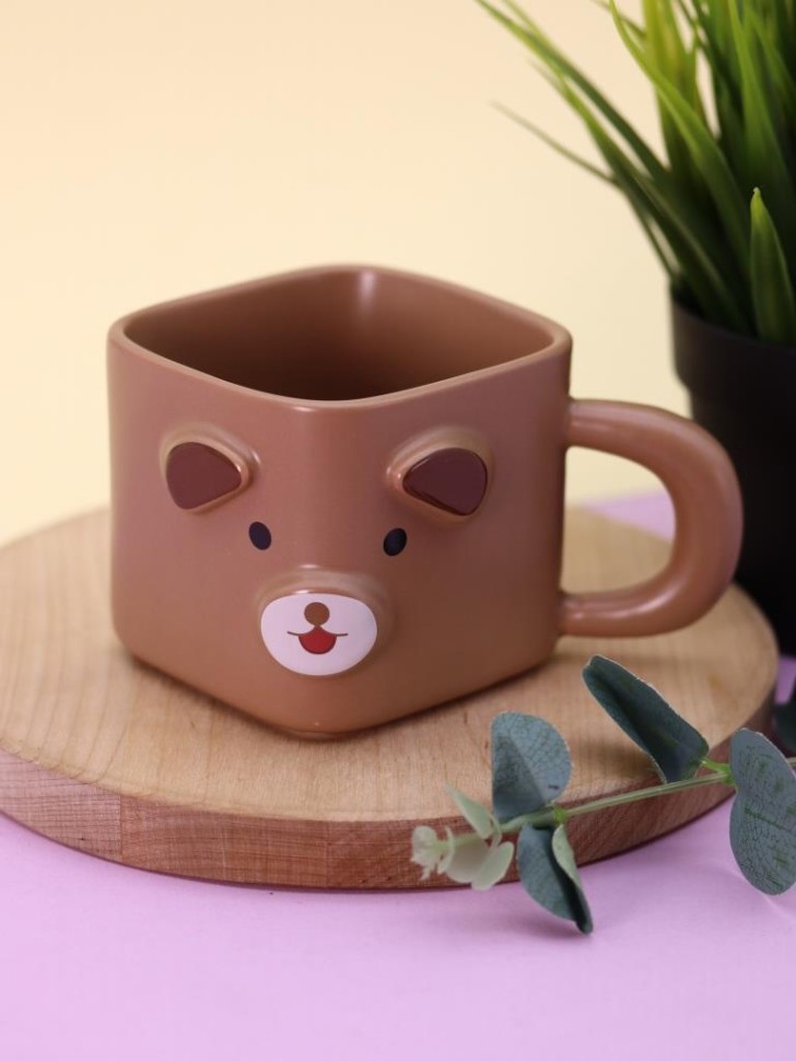 Кружка «Cubic animal, bear», brown (350 ml)