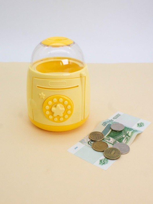 Копилка-сейф &quot;Star bank&quot;, yellow (13x11 см) 