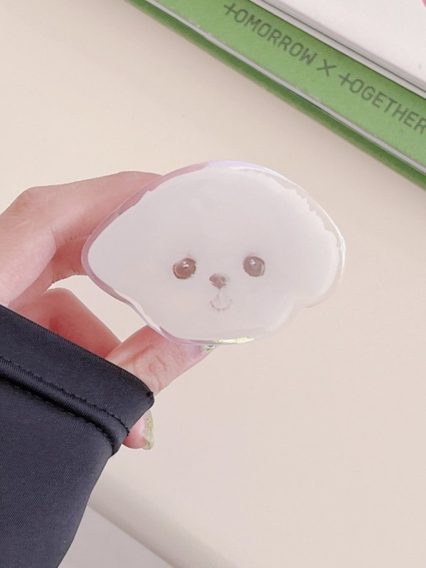 Попсокет "Face cute dog", white
