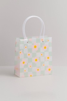 Пакет подарочный прозрачный «Flowers from film», green square (22*21,5*10)