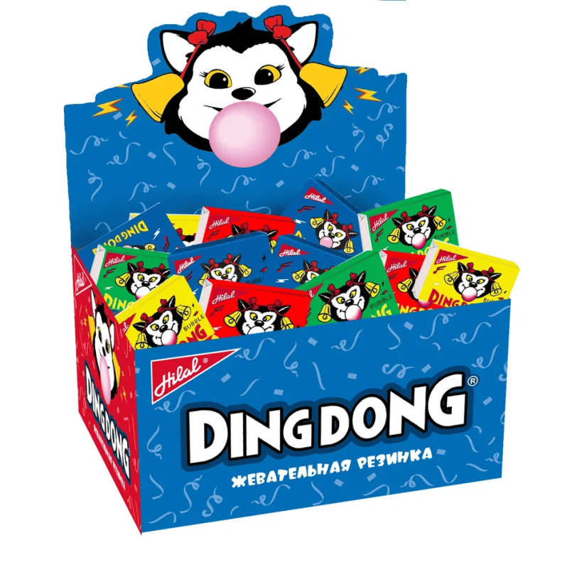 Набор жевательная резинка "DING DONG", 100шт. 