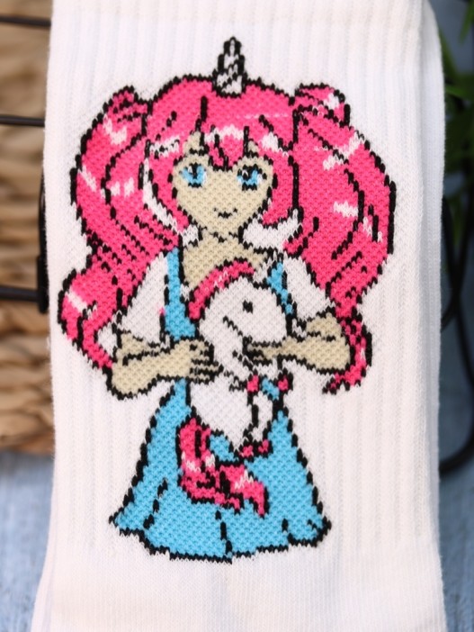 Носки женские "I'm unique unicorn girl", р. 35-40, белый 