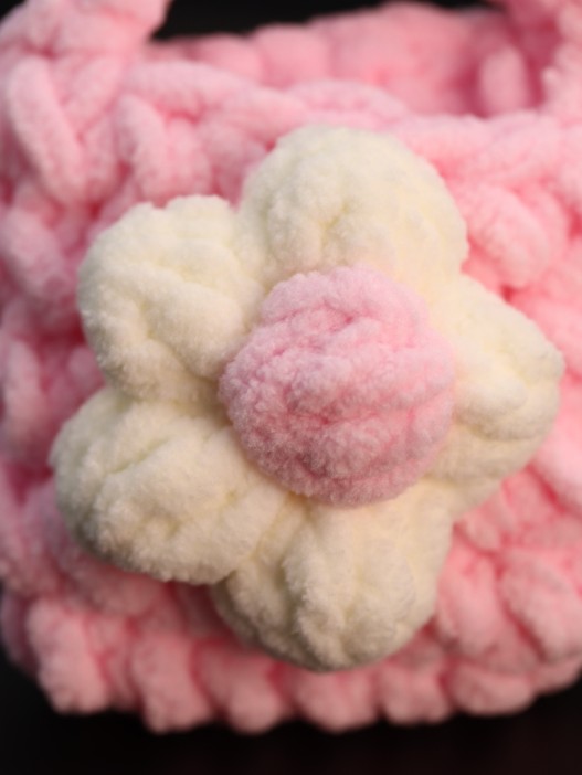 Сумочка для наушников &quot;Flower power&quot;, pink (11.5*9.5 см) 