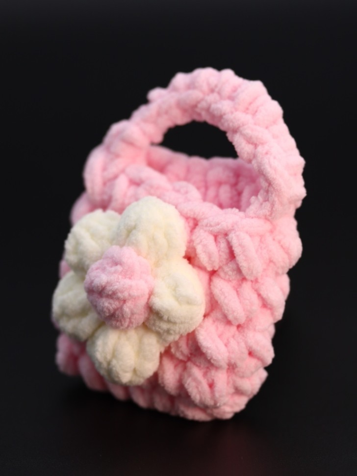 Сумочка для наушников "Flower power", pink (11.5*9.5 см)