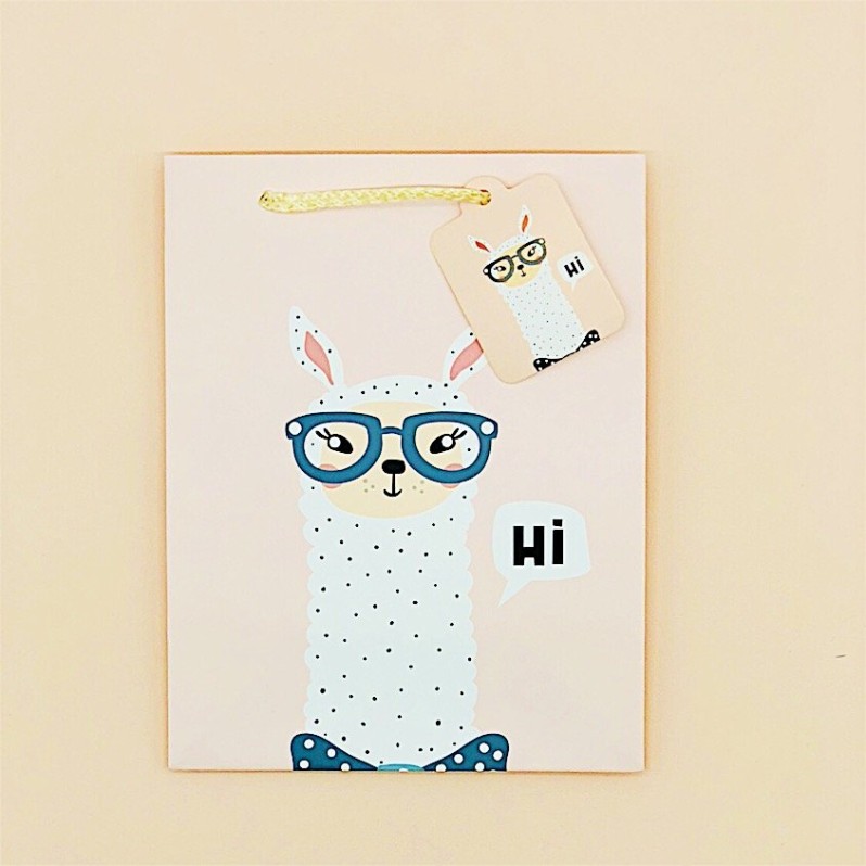 Пакет подарочный (S) &quot;Hi lama&quot; 