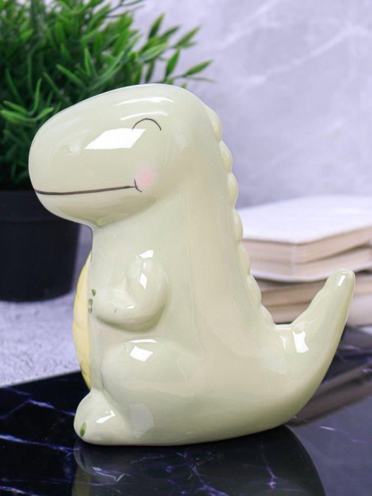 Копилка керамическая «Green Dino», green (16,5х14 см) 
