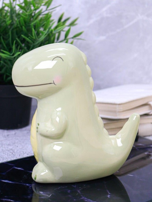 Копилка керамическая «Green Dino», green (16,5х14 см) 