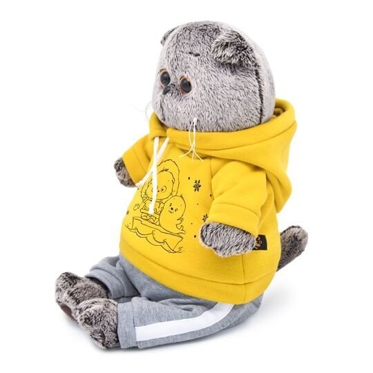 Мягкая игрушка "Кот Басик в спортивном костюме" (19 см)