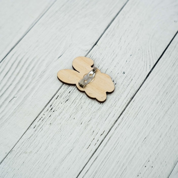 Значок ECO из дерева "Bunny" 