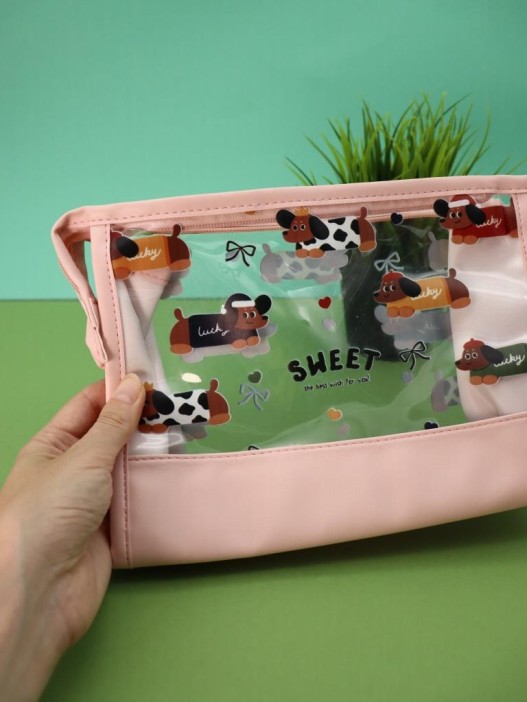 Косметичка &quot;Dachshund&quot;, powdery (17*25*8 см) 