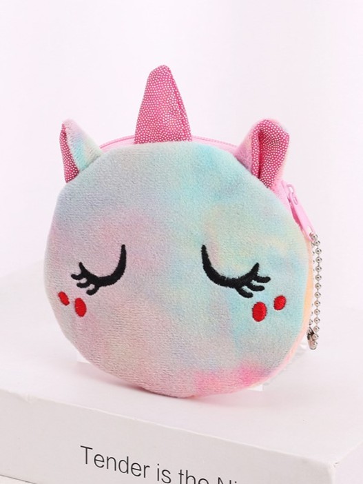 Кошелёк плюшевый &quot;Sleeping unicorn&quot;, colorful (10*11 см) 