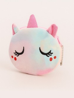 Кошелёк плюшевый "Sleeping unicorn", colorful (10*11 см)