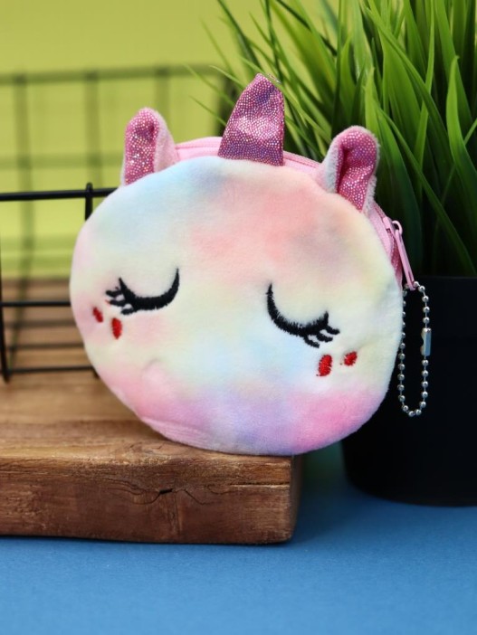 Кошелёк плюшевый &quot;Sleeping unicorn&quot;, colorful (10*11 см) 