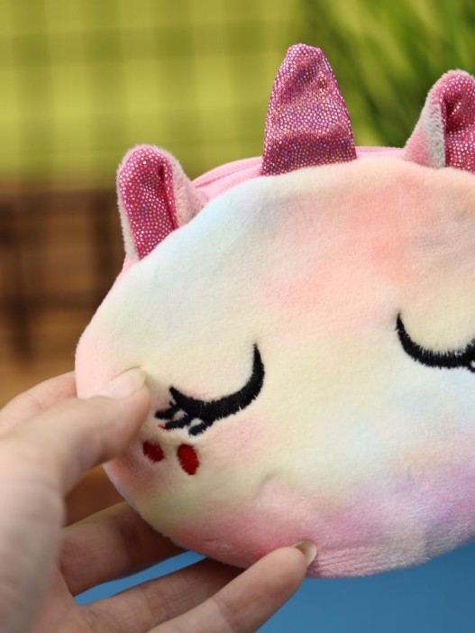Кошелёк плюшевый &quot;Sleeping unicorn&quot;, colorful (10*11 см) 