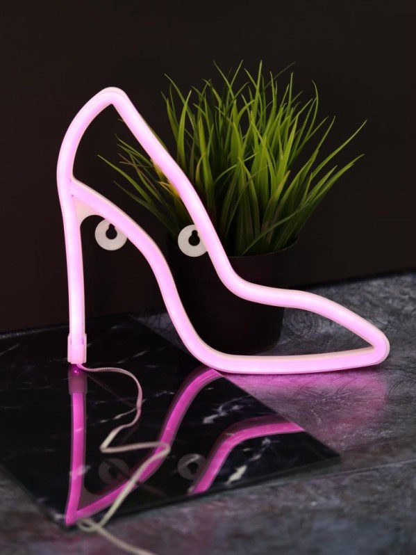 Неоновый подвесной ночник "Под каблуком", USB, розовое свечение (22*25 см)
