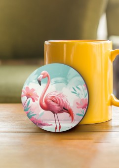 Подставка под горячее iLikeGift «Розовый фламинго», 9см