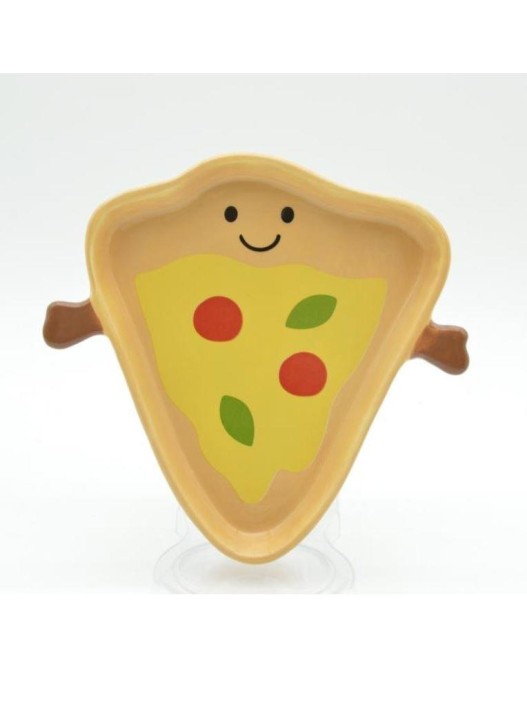Тарелка керамическая iLikeGift «Funny pizza», 21,6х20,3х2,5 см 